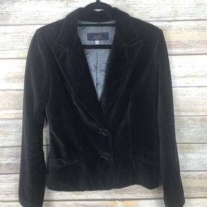 JUICY COUTURE JEANS black velour blazer size L